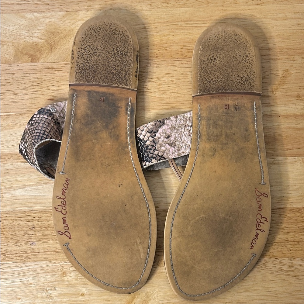 Sam Edelman Snakeskin and Brown Sandals - Picture 3 of 7